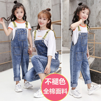 Spring and Autumn 2021 new female womens pants girls Korean version of parent-child dress female foreign style mother dress loose ankle-length pants
