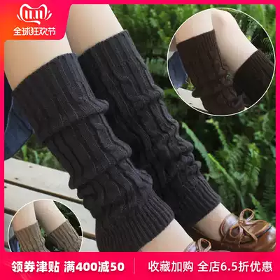 Black bubble socks female calf socks Korean tide warm wool leg sleeve adult foot sleeve Socks Socks Socks
