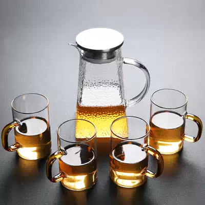 Junjia hammer stainless steel glass heat-resistant cold kettle home thick explosion-proof juice Large Capacity One Pot Four Cups