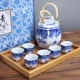 Một nửa catty rượu vang trắng rượu vang thủy tinh gốm đặt rượu sake nóng nướng bình vàng rượu vang Nhật ấm áp nồi nhà - Rượu vang