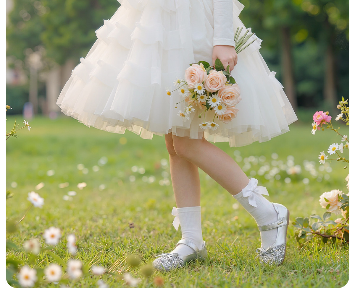公主鞋女童单鞋2026新款秋季儿童鞋子小皮鞋宝宝水晶鞋银色软底岁 — 21