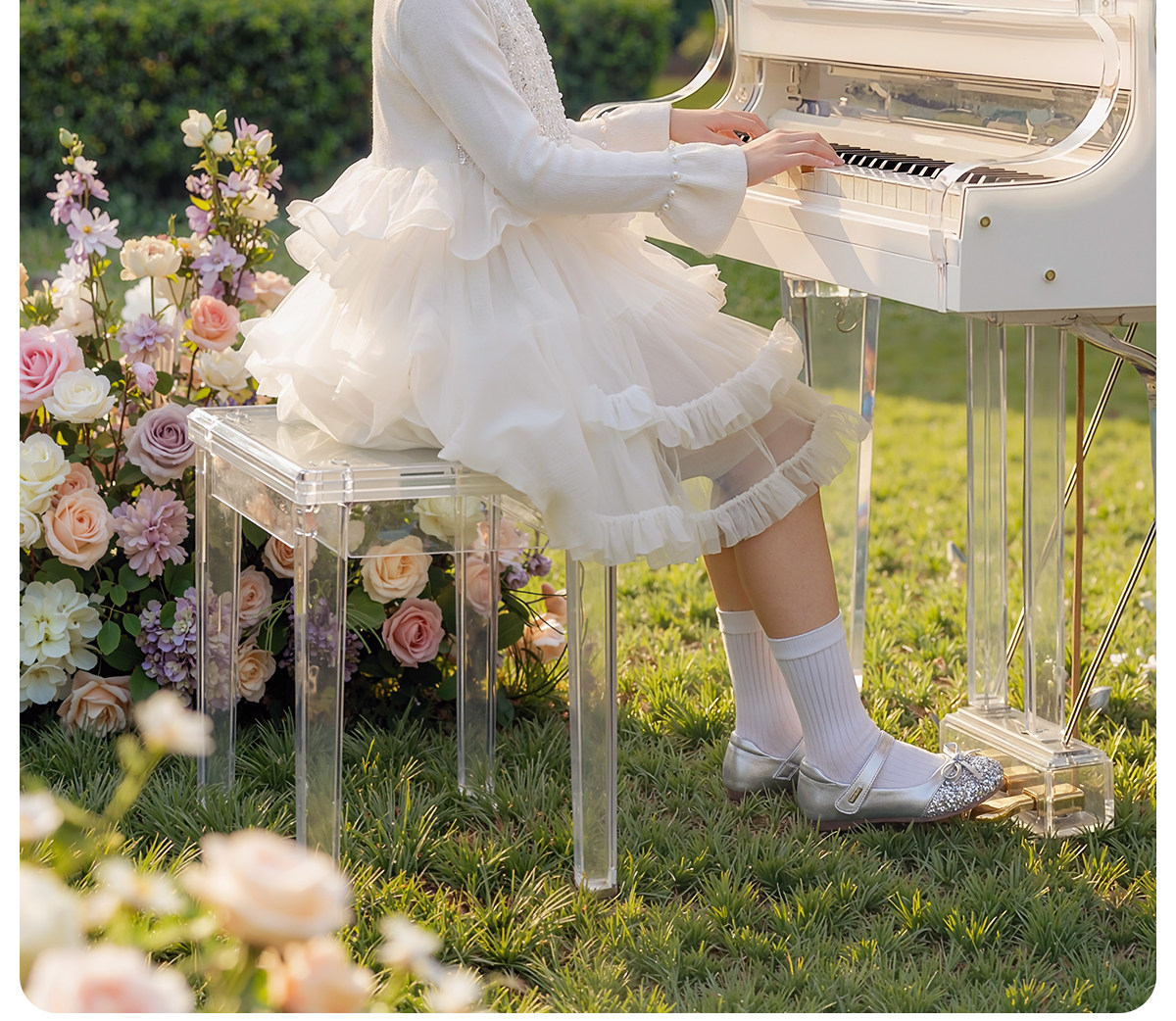 公主鞋女童单鞋2026新款秋季儿童鞋子小皮鞋宝宝水晶鞋银色软底岁 — 17