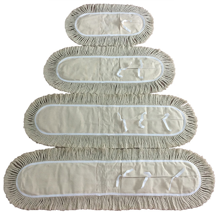 Canvas flat mop replacement cloth dust mop cloth cover mop head row mop head full cotton thread ground mop 60 80 90cm