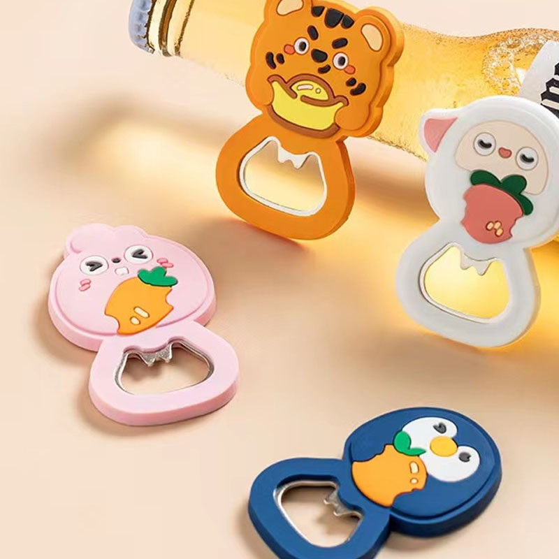 Multifunction Bottle Opener Decoration Stick Spot Cartoon Fridge Sticker Openers Soft Magnetic fridge with decorative magnetic sticker-Taobao