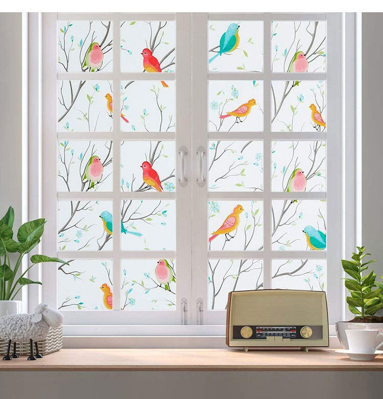 Toilet Electrostatic Color Frosted Frosted Glass Stickers Anti-Peep film windows shading sunscreen thermal insulation film-Taobao