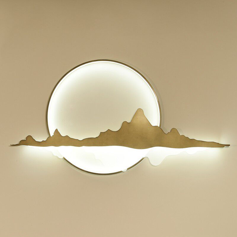 New Chinese Wall Lamp Living Room Brief China Wind Meditation Background Wall Wall Decoration Painting Xuanguan Gangway Hallway Styling Light