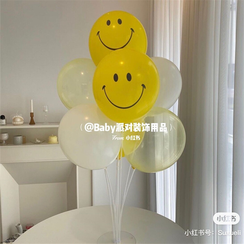 Imported stars smiling 36 inches of balloon with a crystal balloon floating helium - balloon pioneer latex balloon birthday party