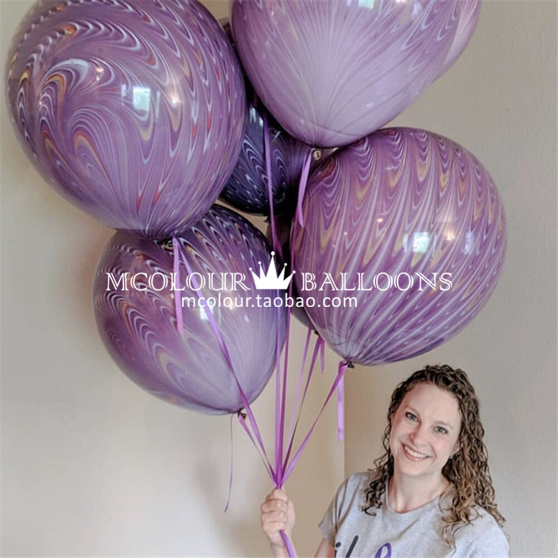 18 inch imported peacock tail latex printing balloon tender girl heart graduate birthday wedding party decoration