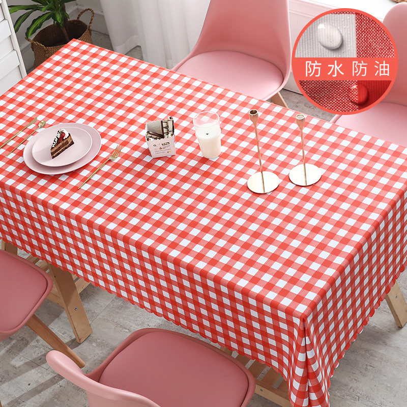 Round table pvc retro table cloth free of washing and anti-oil and burn-proof tea table cloth desk cushion round table cloth red table cloth-Taobao
