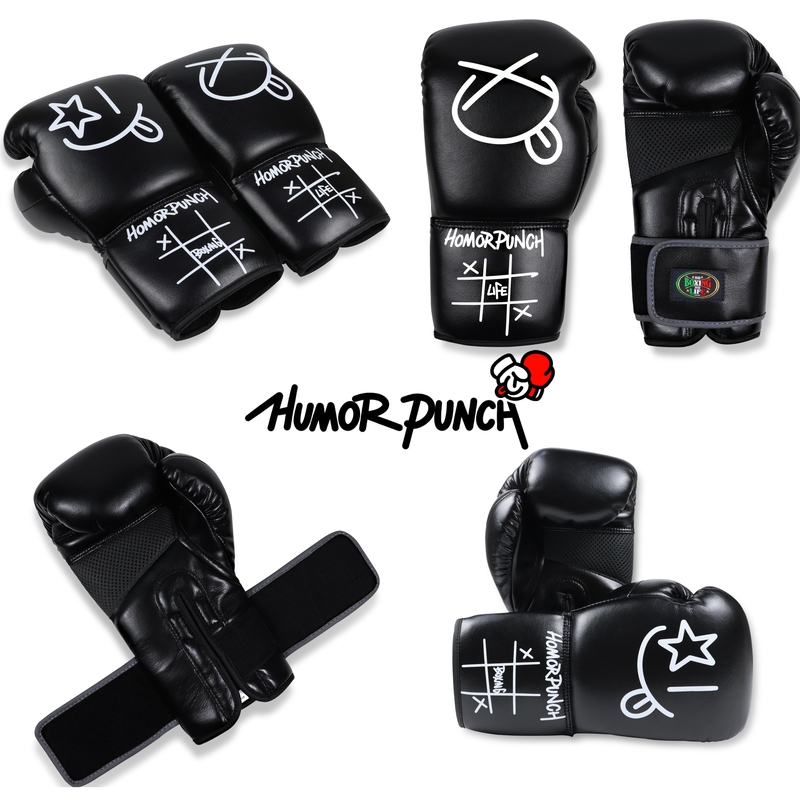 Humor Punch Co-Branded Trendy Art Design Velcro Inner Gloves for Boxing, Muay Thai and Sanda