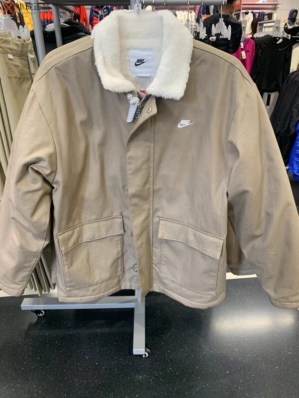 Nike Men's New Autumn and Winter Style Fleece Collar Warm Cotton Thick Coat Jacket Fd6683-247