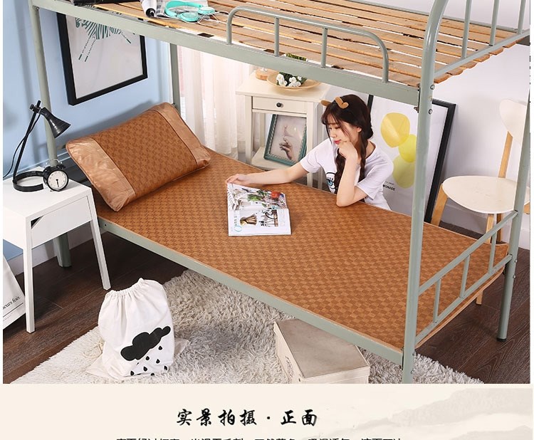 Ký túc xá mùa hè hè trẻ em đôi mat giường người lớn đệm nho với đôi thoáng khí của màu rắn mềm đệm nước mát