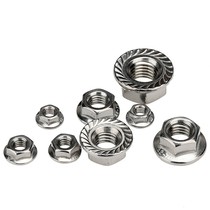 304 201 316 stainless steel flange nut hexagonal anti-loosening belt pad anti-skid nut M3M4M5M6M8