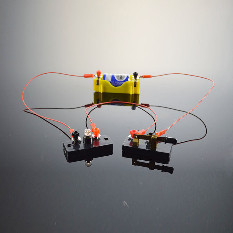 Simple circuit group electrical circuit wire small lamp holder small light bulb battery box switch assembly experimental equipment