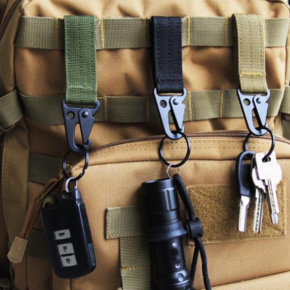Belt key hook Men's tactical accessories Key ring ring hanging buckle Multi-function eagle mouth buckle Shoulder bag MOLLE hanging buckle
