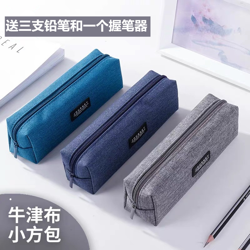 Able Pen Pouch Simple Day Series Small Fresh Lead Pencil Case Stationery Bag High School Students Elementary School Students With Ins Multifunction Large Capacity Pencil Bags Men And Women Children Canvas College Students