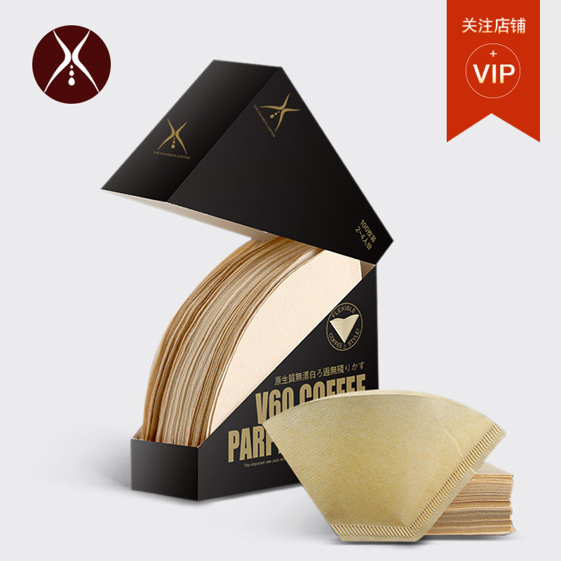 Far Shore Coffee filter paper Bleach-free log V60 drip American coffee machine hand punch pot filter cup Universal filter paper