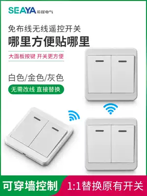 Wireless remote control switch without wiring 220V V smart home remote double switch double cut panel