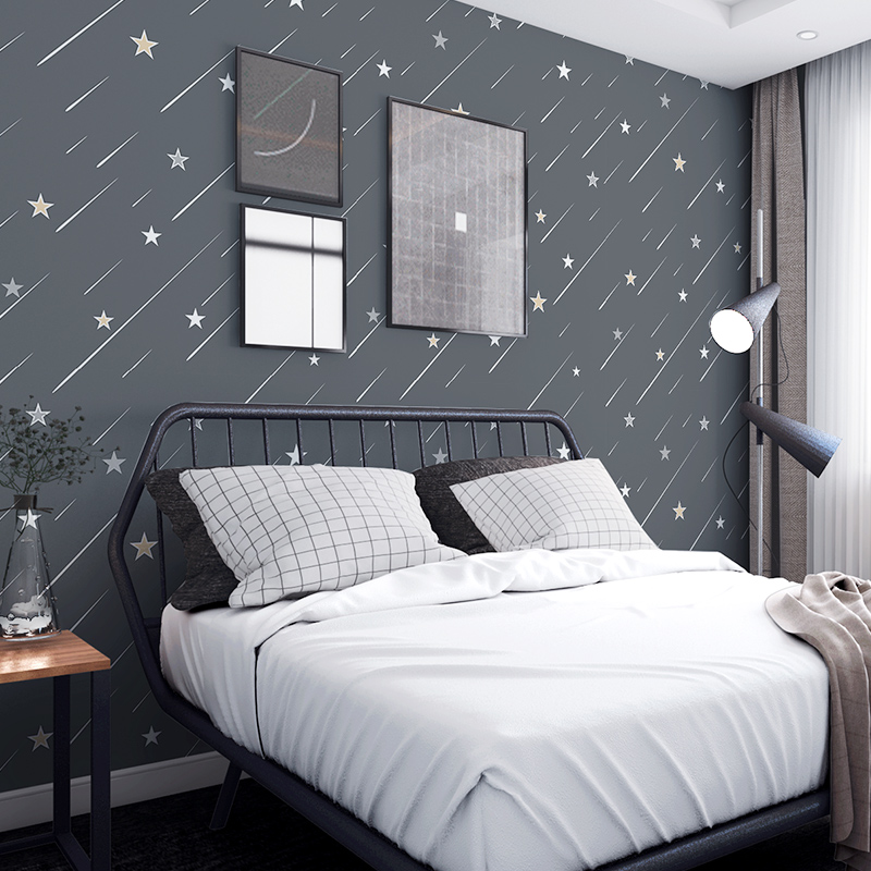 Wallpaper Self-Glued Bedroom Cozy Room Arrangement Dorm Wall Stickup Waterproof Moisture-Proof Washable Background Wall Decorative Wallpaper