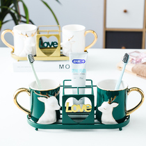 Mouthwash Cup rack lovers brush Cup pair home set couple Cup Cup wash cup creative tooth cylinder