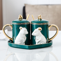 Couple Cup ceramic cup a pair of creative gifts personality male and female Zodiac cup water Cup new wedding birthday gift
