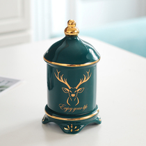 Toothpick tube home creative home decoration cotton sign box living room coffee table table toothpick box high-grade ceramic toothpick cans