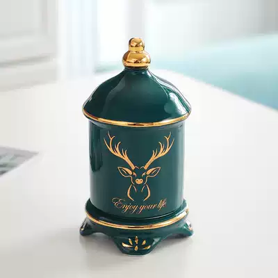 Toothpick tube home creative home decoration cotton stick box living room coffee table table toothpick box high-grade ceramic toothpick cans