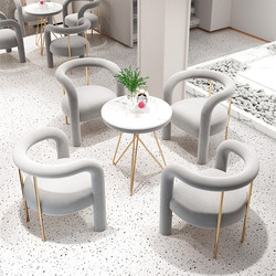 인터넷 유명인 밀크티 디저트 가게, 협상을 위한 테이블 1개와 의자 4개, 리셉션 테이블과 의자 조합, 레저 및 창의적인 리셉션 작은 원탁