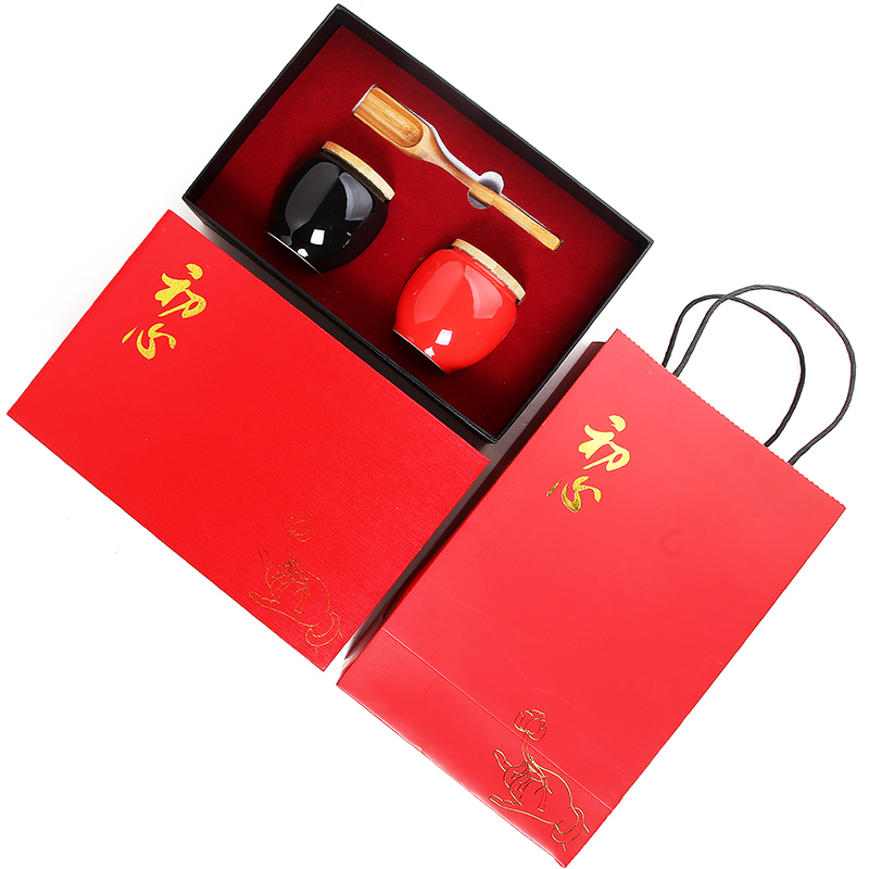 Tea packaging gift box ceramic Tea pot small black Tea, green Tea Tea general sealed as cans aneroid customization