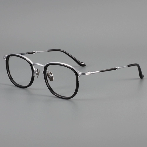 Ультра -светлые ретро -чистые титановые очки мужская миопия может быть совпадает