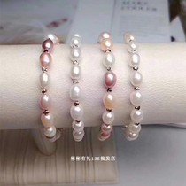Natural Freshwater Pearl Bracelet Han Edition Hot Sell Fashion Show Lipearl 6-7mm Septer Bead Bracelet Mothers Festival Gift