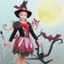 Halloween cho trẻ em cho thấy trang phục phù thủy người phụ nữ bí ngô váy vai trò sự kỳ diệu quỷ thuật sĩ osplay chương trình phù hợp 