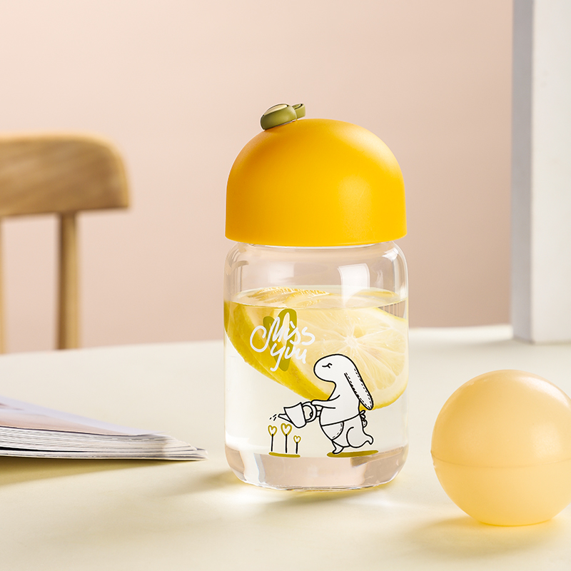 Drinking Water Cup Children Summer With Hand Portable Cute Little Girl S Simple Water Bottle High Face Value With Lid Glass Male
