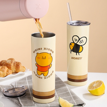 Insulation Cup With Straw Cup High Face Value Coffee Woman Cute Stainless Steel Water Glass Subnet Red 2021 New Tide Mini