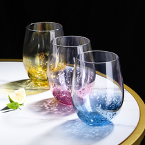 Nordic Wind Starry Sky Glass Water Glass Minimalist high face value frescoed womens tennis red Mori series Milk cups Home Inwind