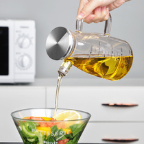 Glass oil jug anti-leaking oil bottle kitchen Home without hanging oil seasonings Soy Sauce Small Vinegar Bottle Stainless Steel Big Oil