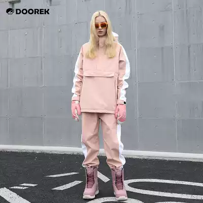 Mushroom head DOOREK veneer double board ski suit women's set warm and waterproof wear-resistant Korea Tide brand equipment pants