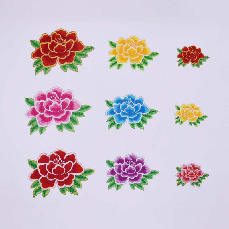 New DIY Material Performance Accessories Ancient Dress Opera National Embroidery Cloth Sticking Hole Sticking 6051 Hot Flowers