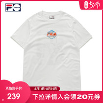 FILA FUSION FILA TIDE BRAND X STAPLE joint mens short-sleeved T-shirt fashion pattern printing round neck T-shirt