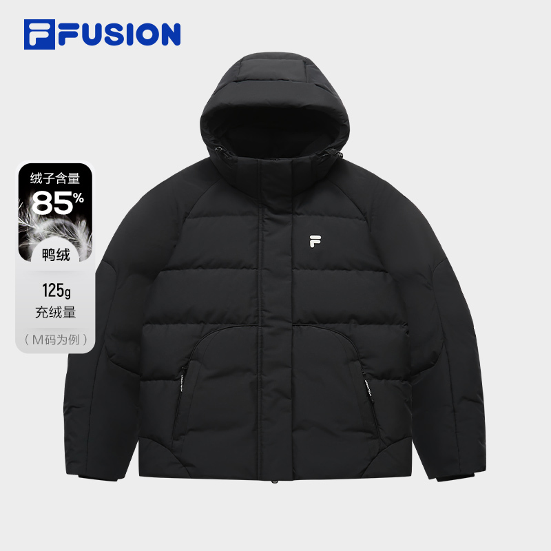 Fila Fusion Fila Trendy Brand down Jacket for Women Official Winter New Casual Loose Warm Hooded Jacket