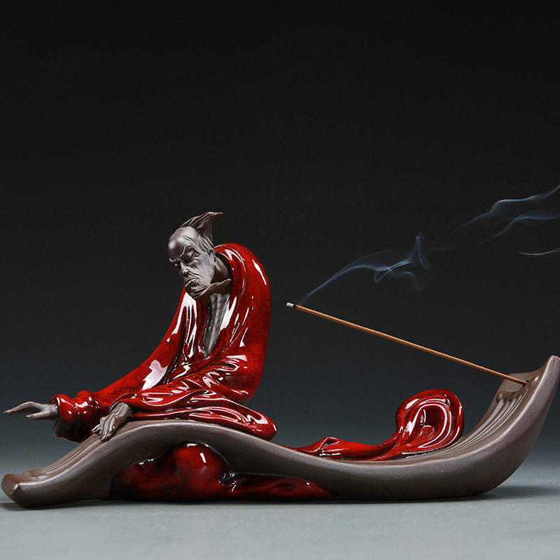 Ceramic Chinese Style Home Pendulum Accessories Home Decorations Handmade Character Incense of the Incense Ware of the Decorative Thread of the Decorative Thread Fragrant Pendulum