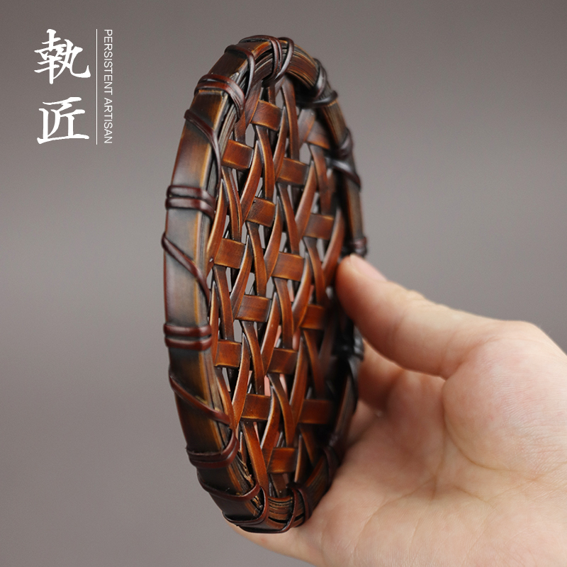 Japanese manual has bamboo pot mat cup mat finishing nanzhu for insulation pad a pot of tea with zero pad to restore ancient ways are it