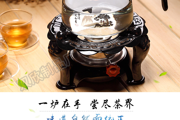 Package mail glass pot of boiling tea alcohol furnace type restoring ancient ways tea stove heating insulation tea tea set base alcohol lamp