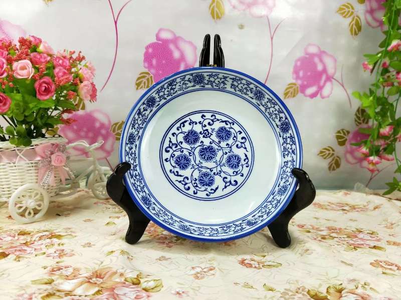 Ltd. hotel blue and white porcelain FanPan flat light disk 5 to 18 inches round deep dish hotel tableware porcelain plate