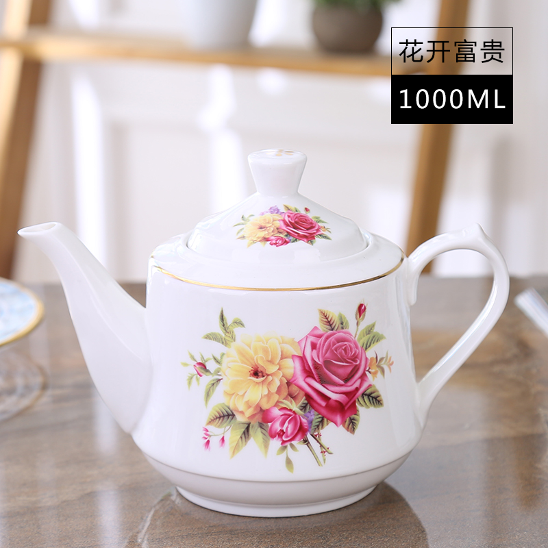 Cold ceramic tea set filter kettle teapot large capacity of single pot 1 to 2 litres of high - temperature household package mail the teapot