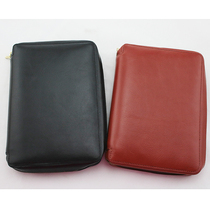 Japan Fujii Davinci Bull Leather Handbag with Zip Hand Ledger Business Notepad A6 Bull Leather Notebook