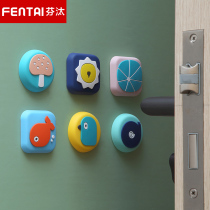 Door rear handle anti-collision sticker Refrigerator silent wall pad thickened silicone suction cup wall anti-bump household protective pad