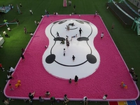 Панда прыгает облако