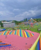 Надувное оборудование, дорожный радужный батут для парков развлечений, популярно в интернете