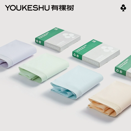 有棵树 Хлопковые длинные антибактериальные трусы, шорты, высокая талия